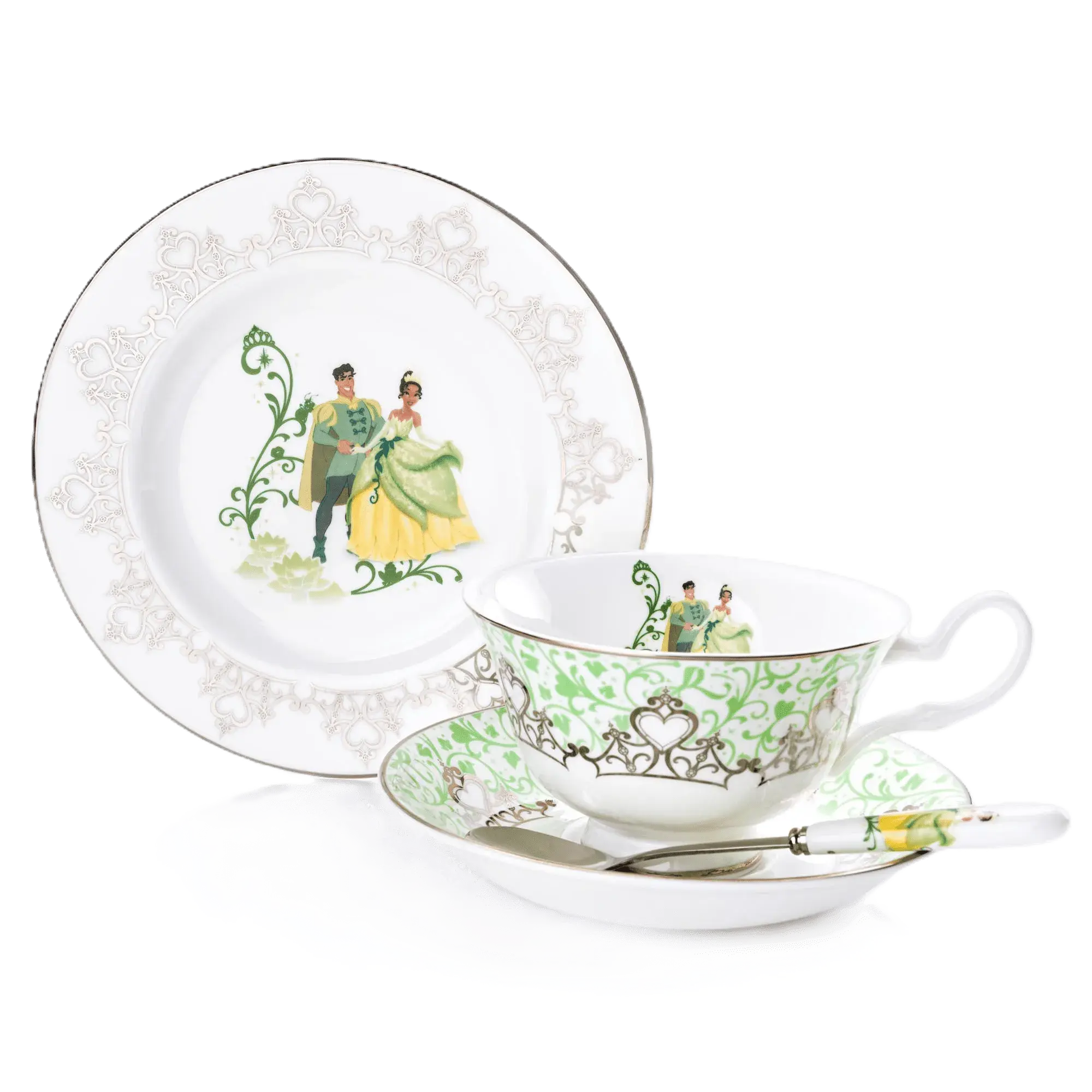 english ladies disney princess the frog tiana wedding 3pc tea set - Charterwells