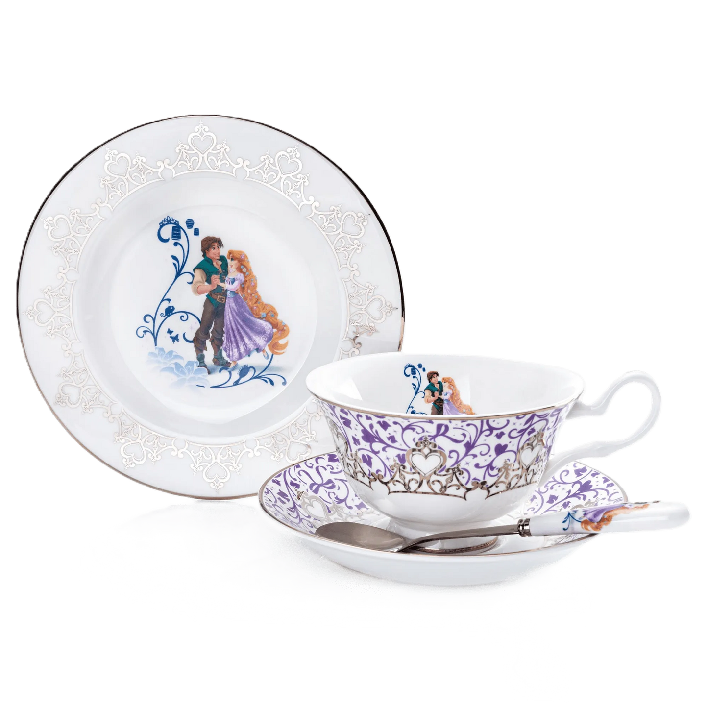 English Ladies Disney Rapunzel Wedding 3pc Tea Set