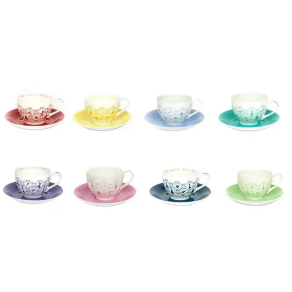 english ladies disney set of 8 story cups saucers 1 - Charterwells