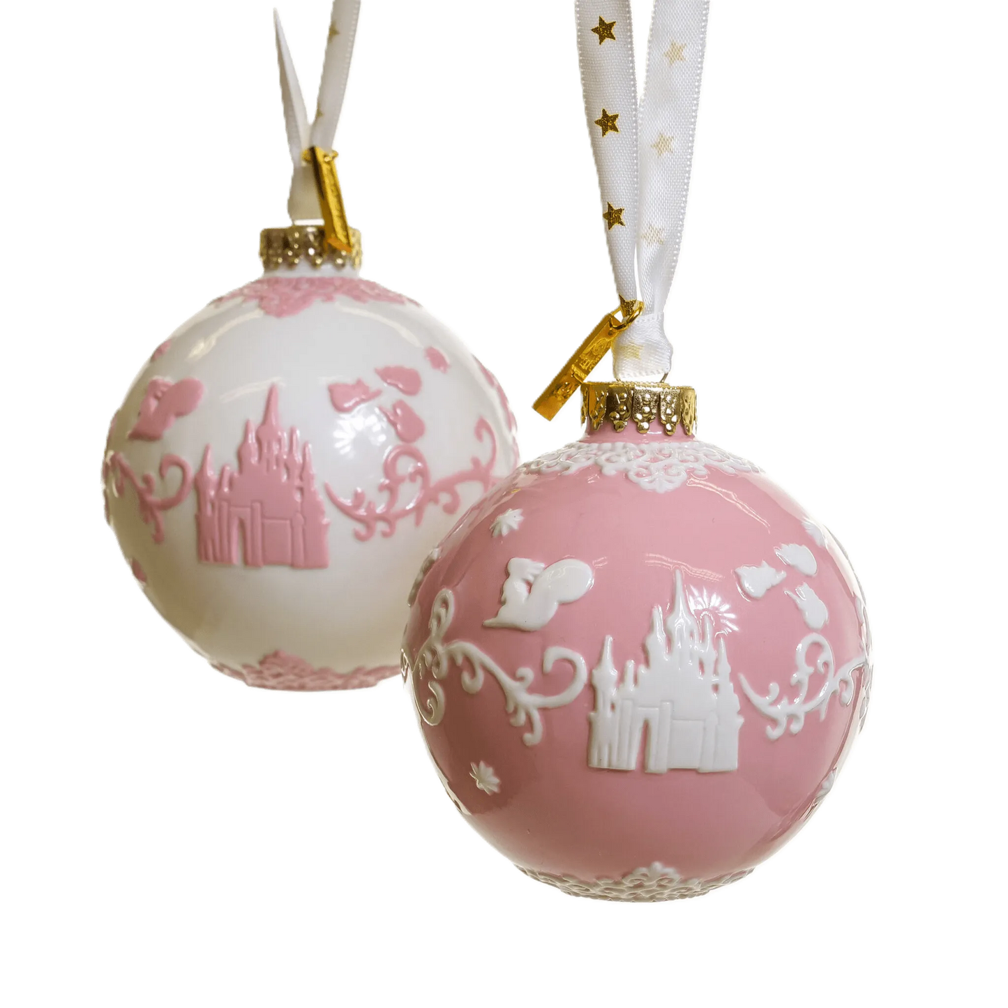 English Ladies Disney Sleeping Beauty Aurora Christmas Tree Baubles x 2