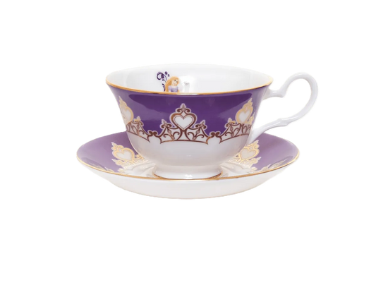 English Ladies Disney Tangled Princess Rapunzel Tiara Cup & Saucer