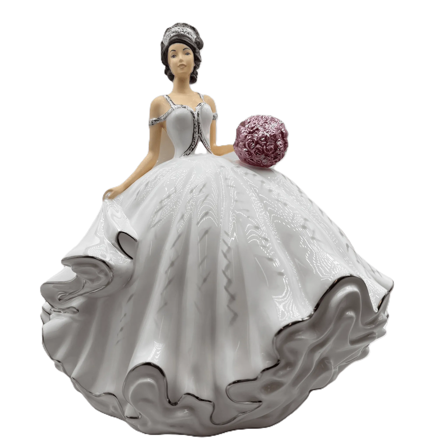 English Ladies Thelma Madine Bride of the Year Figurine : Brunette