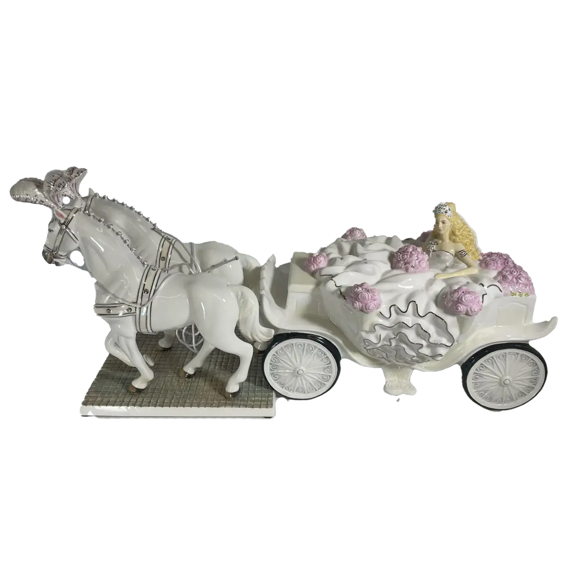 Going to the Chapel Bride & Horse Figurine Blonde
