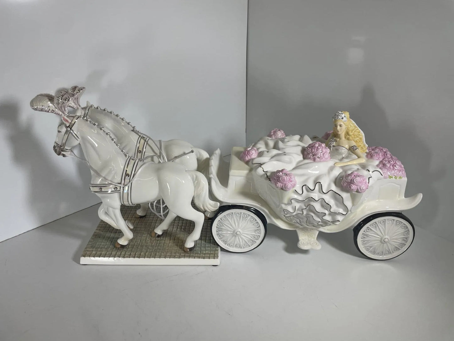 English Ladies Thelma Madine Going to the Chapel Bride & Horse Figurine