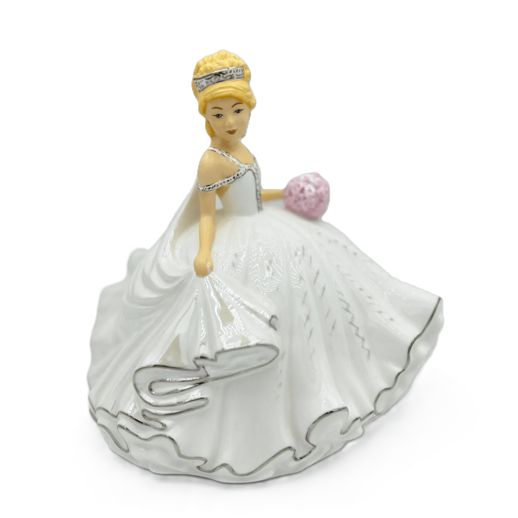 english ladies thelma madine mini bride of the year figurine blonde - Charterwells