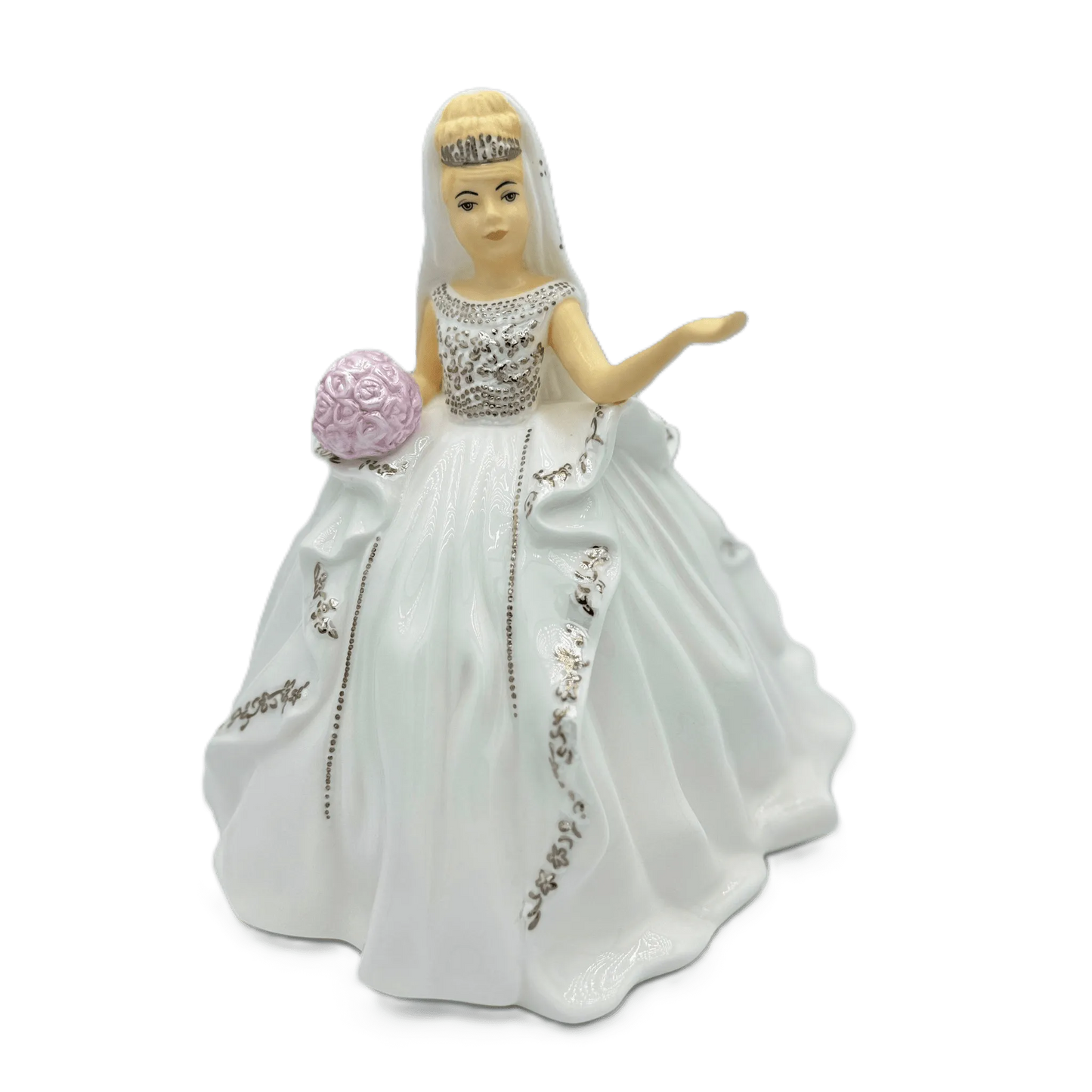 English Ladies Thelma Madine Mini Gypsy Affection Bride Figurine Blonde