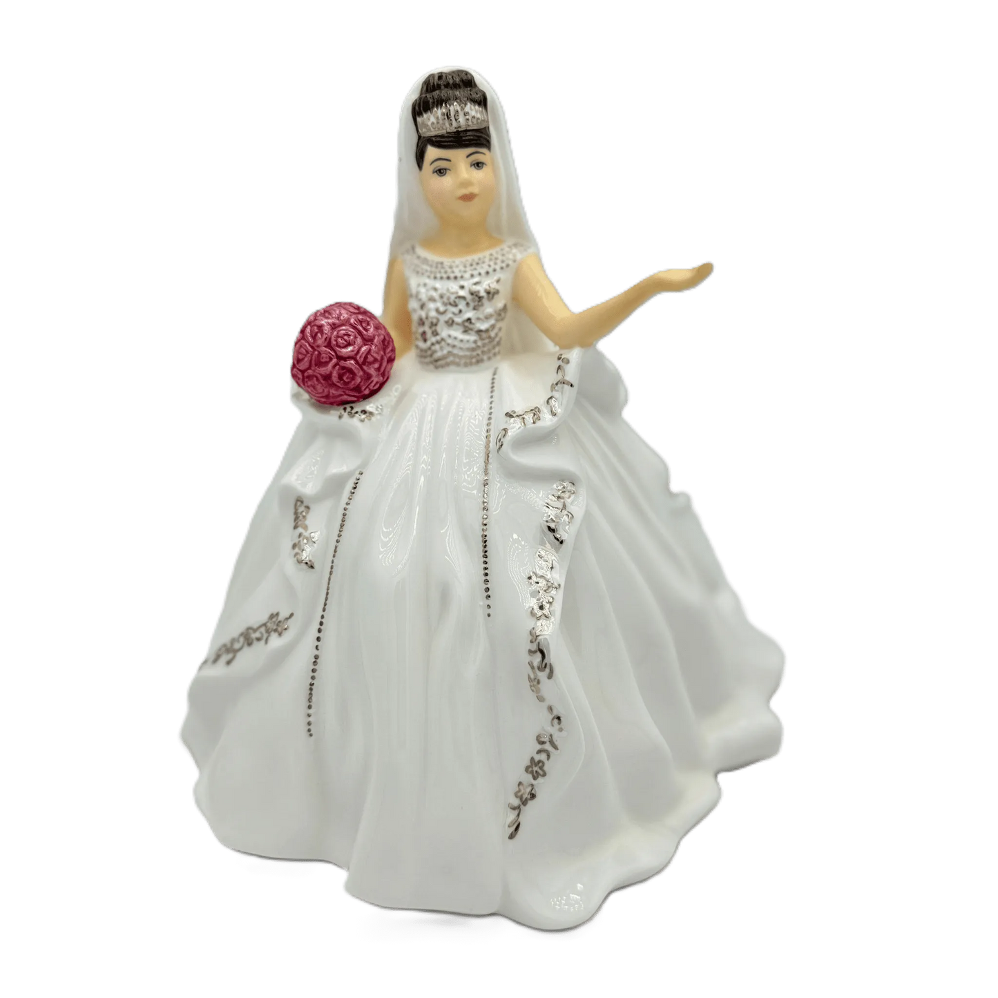 english ladies thelma madine mini gypsy affection bride figurine brunette - Charterwells