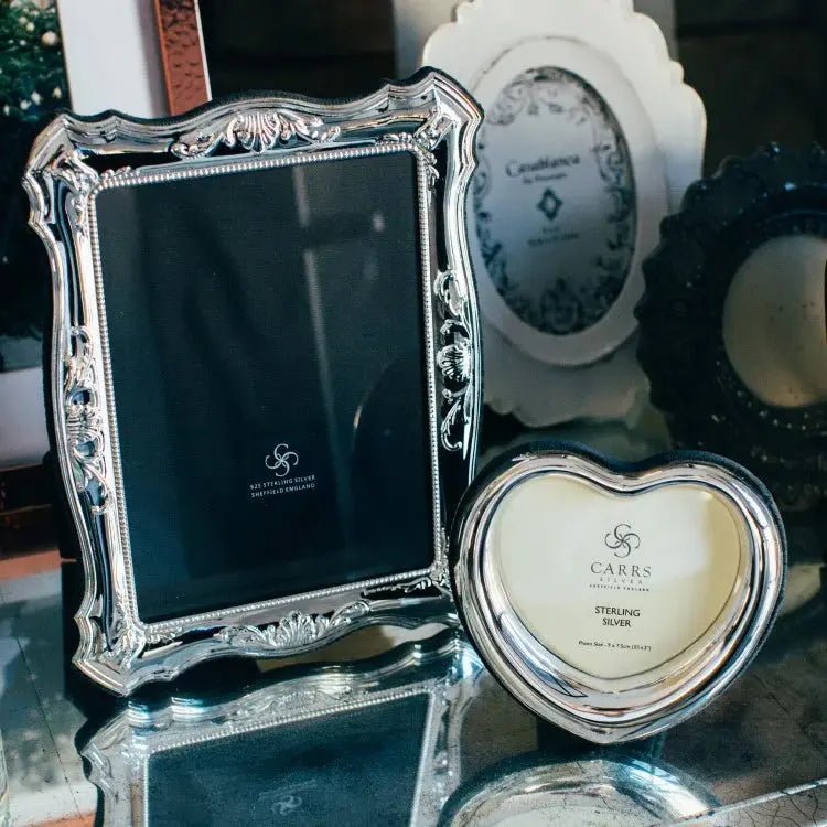 traditional 7 x 5 sterling silver photo frame - Charterwells