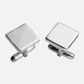 plain square sterling silver cufflinks - Charterwells