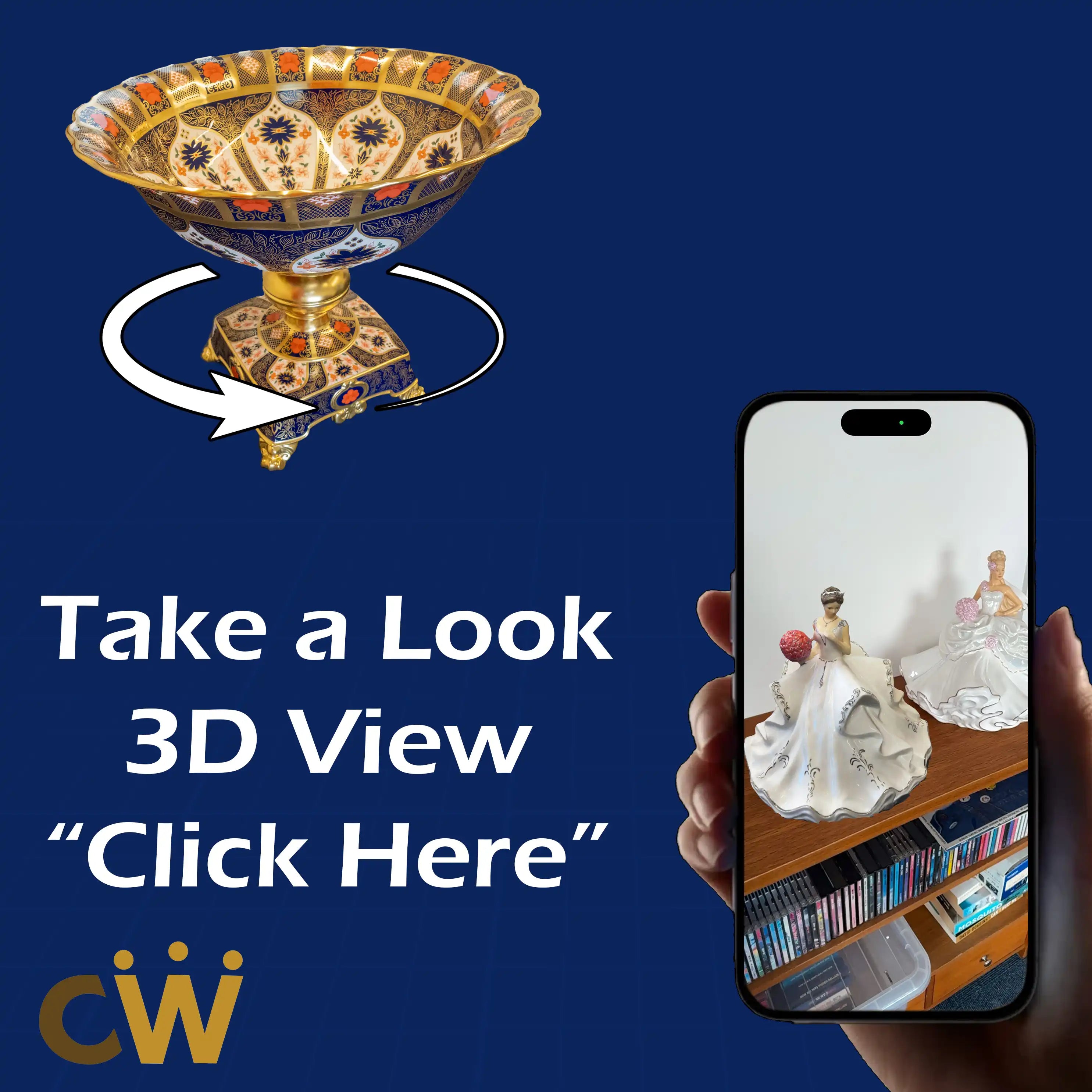 Crown Derby Storage Jar 3d View