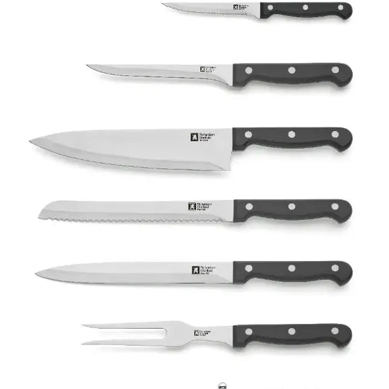 artisan 15 piece knife block black - Charterwells