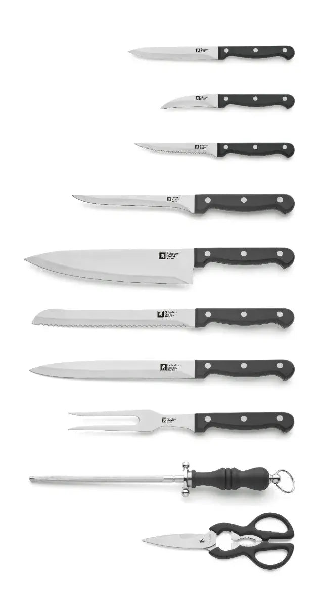 artisan 15 piece knife block black - Charterwells