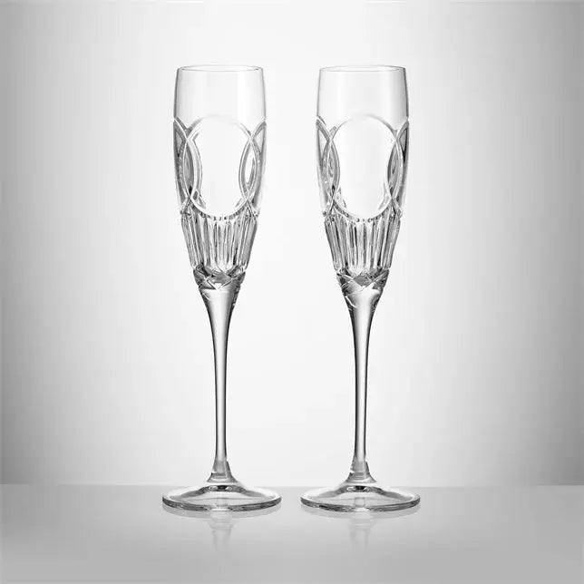Waterford Crystal Love Wedding Vows Champagne Flutes Set of 2 Charterwells