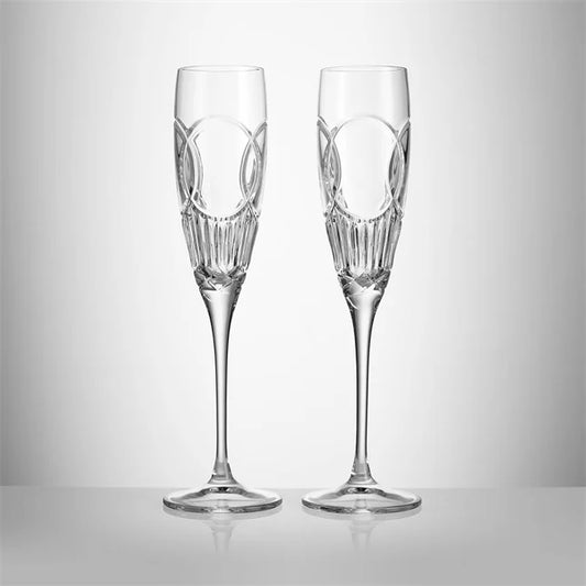 Waterford Crystal Love Wedding Vows Champagne Flutes Set of 2