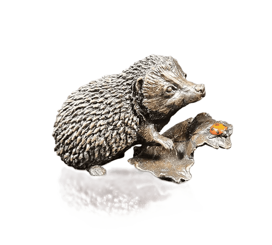 Richard Cooper Bronze Animals Collection Hedgehog with Ladybird Figurine