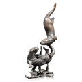 richard cooper bronze animals collection otter pair playing figurine - Charterwells
