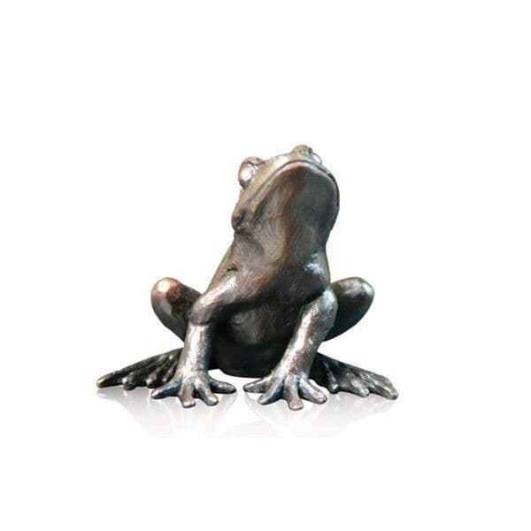 Richard Cooper Bronze Animals Collection Small Frog Alert Figurine