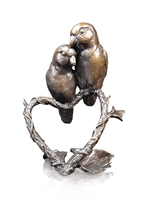 Richard Cooper Bronze Birds Collection Lovebirds