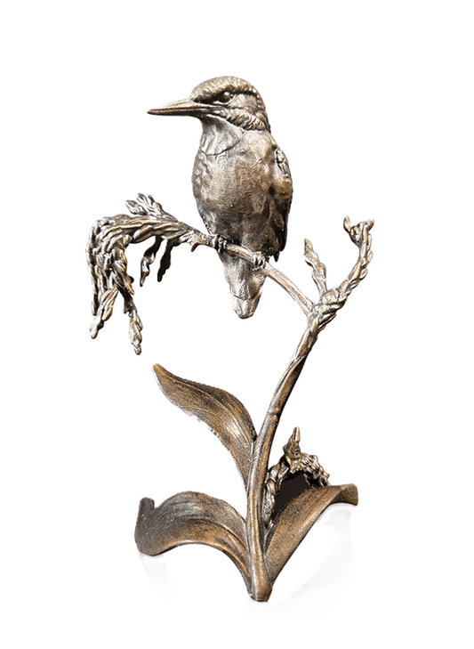 richard cooper bronze birds collection waterside kingfisher figurine - Charterwells