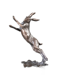richard cooper bronze hares collection medium hare boxing figurine - Charterwells