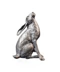 richard cooper bronze hares collection medium hare moon gazing figurine - Charterwells