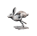 richard cooper bronze hares collection small hare running figurine - Charterwells