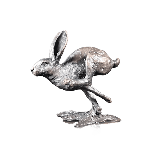 Richard Cooper Bronze Hares Collection Small Hare Running Figurine