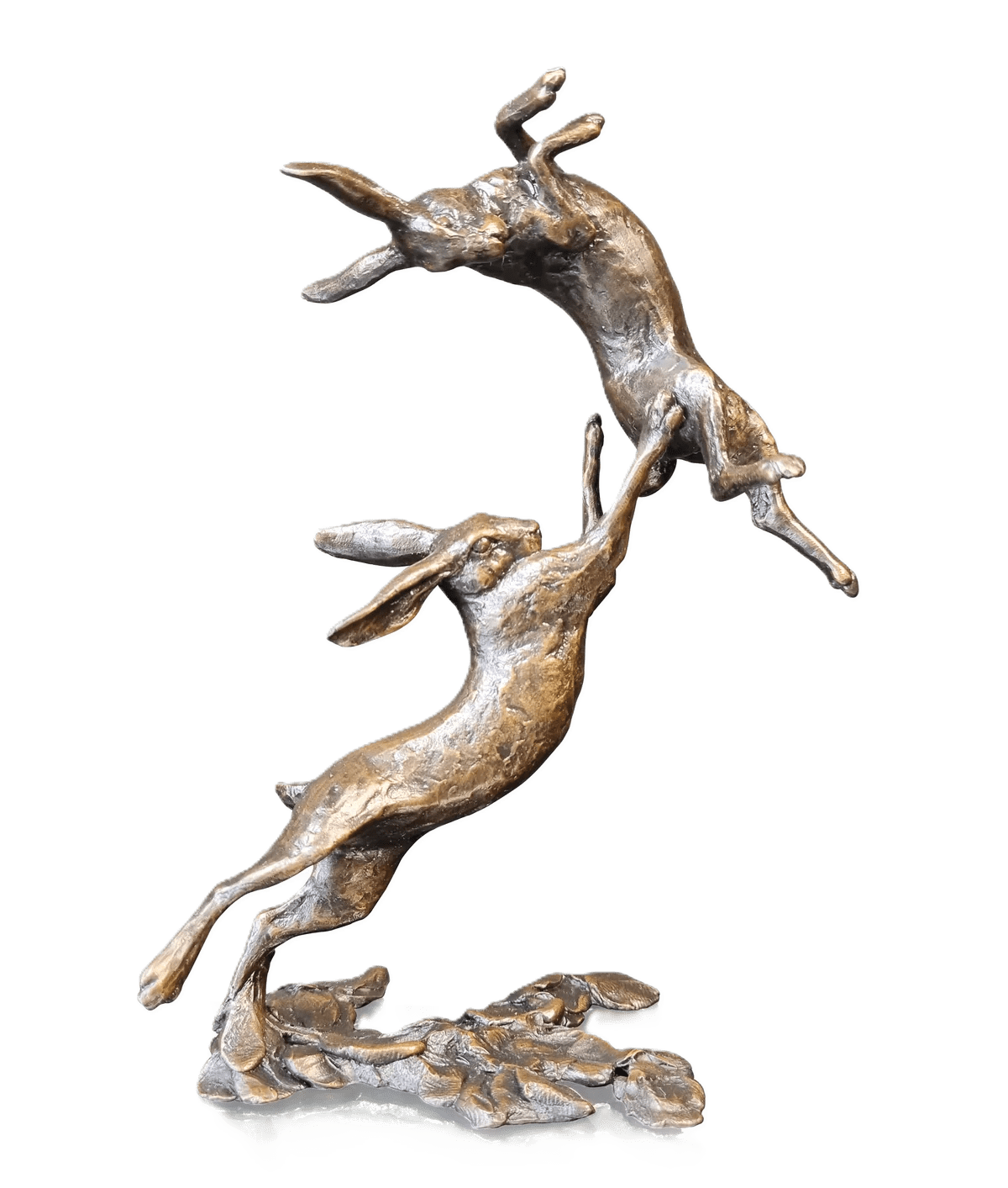 Richard Cooper Bronze Hares Collection Small Hares Boxing