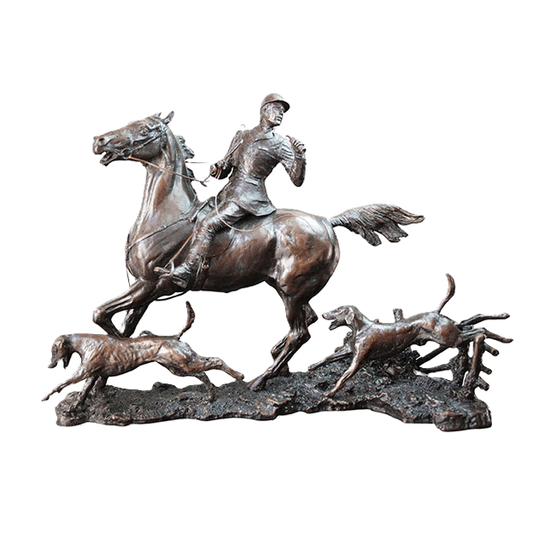 richard cooper bronze horses collection doubling the horn figurine - Charterwells