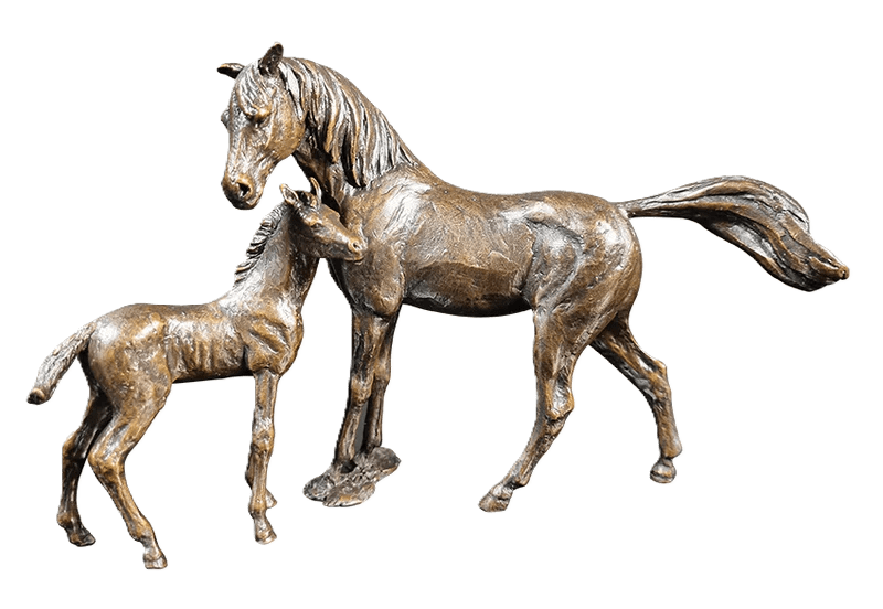 Richard Cooper Bronze Horses Collection Mare & Foal Figurine