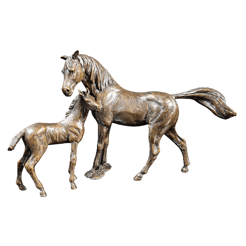 richard cooper bronze horses collection mare foal figurine - Charterwells