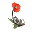 richard cooper bronze mice collection mouse asleep with poppy figurine - Charterwells