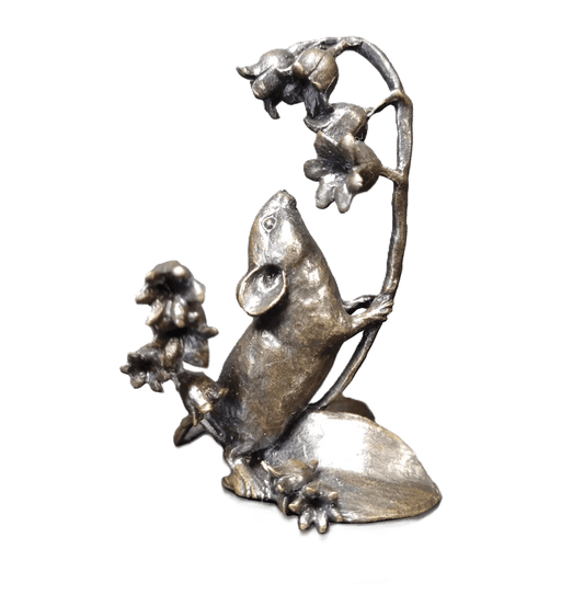 Richard Cooper Bronze Mice Collection Mouse & Lily of the Valley Figurine