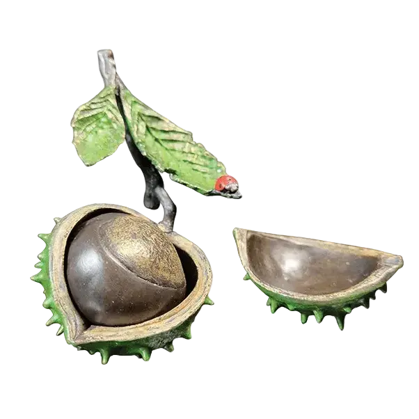 richard cooper bronze nature trial collection large conker ladybird figurine - Charterwells