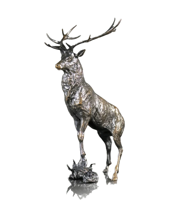richard cooper bronze stags collection vantage point figurine - Charterwells