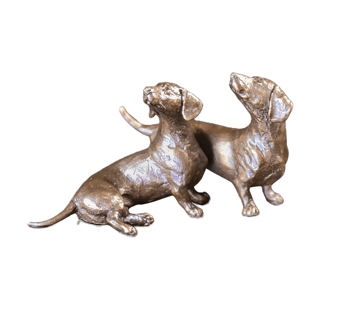 Richard Cooper Limited Edition Bronze Dachshund Pair Figurine