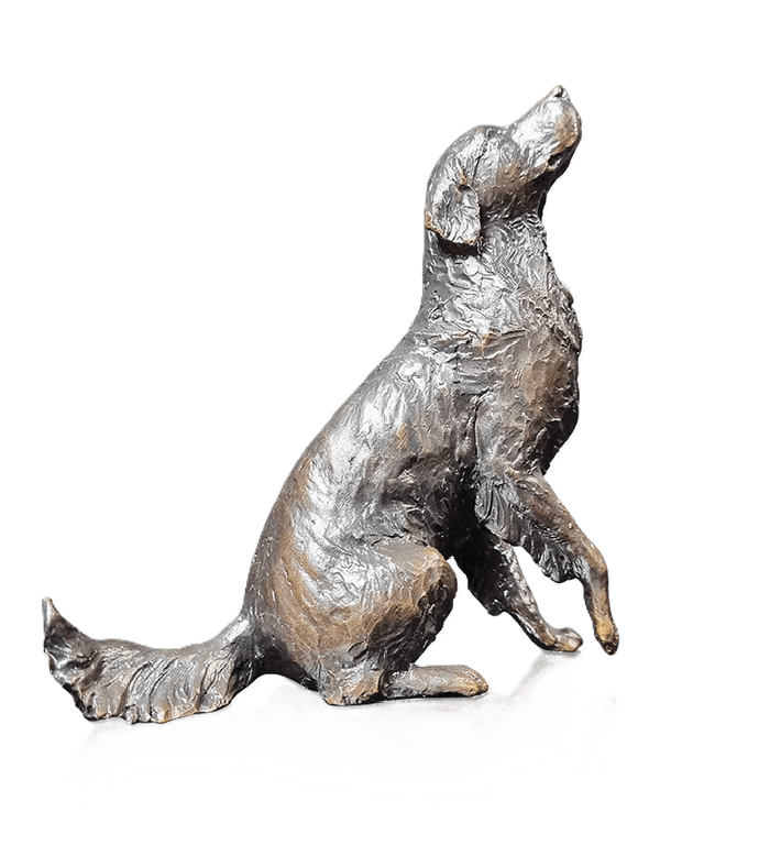 Richard Cooper Limited Edition Bronze Medium Retriever Sitting Figurine