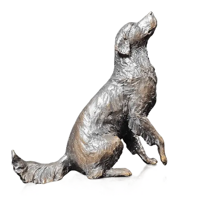 richard cooper limited edition bronze medium retriever sitting figurine - Charterwells