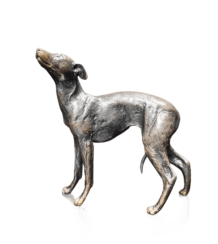 richard cooper limited edition bronze whippet standing figurine - Charterwells