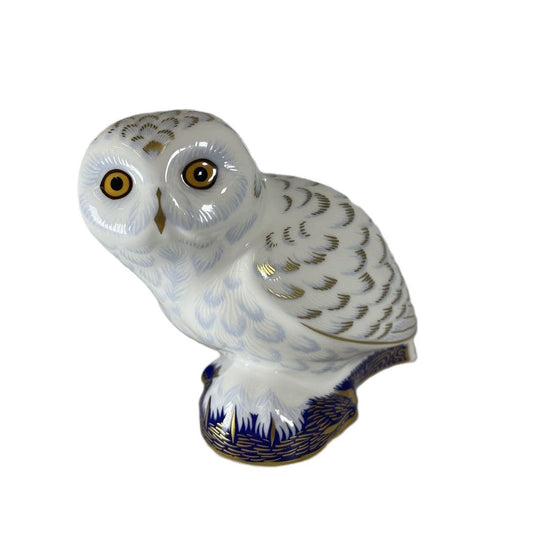 Royal Crown Derby 1st Quality Snowy Owl Paperweight