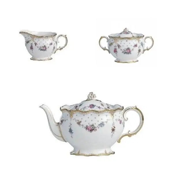 royal crown derby antoinette 3pc tea set 2 - Charterwells