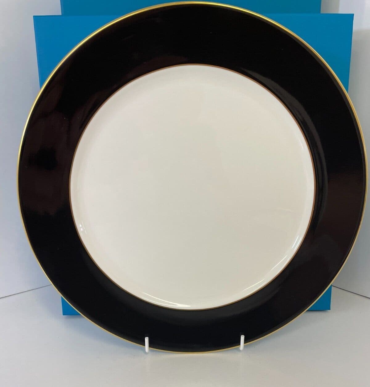 Royal Crown Derby Black Band 12" Service Plate : Set of 4