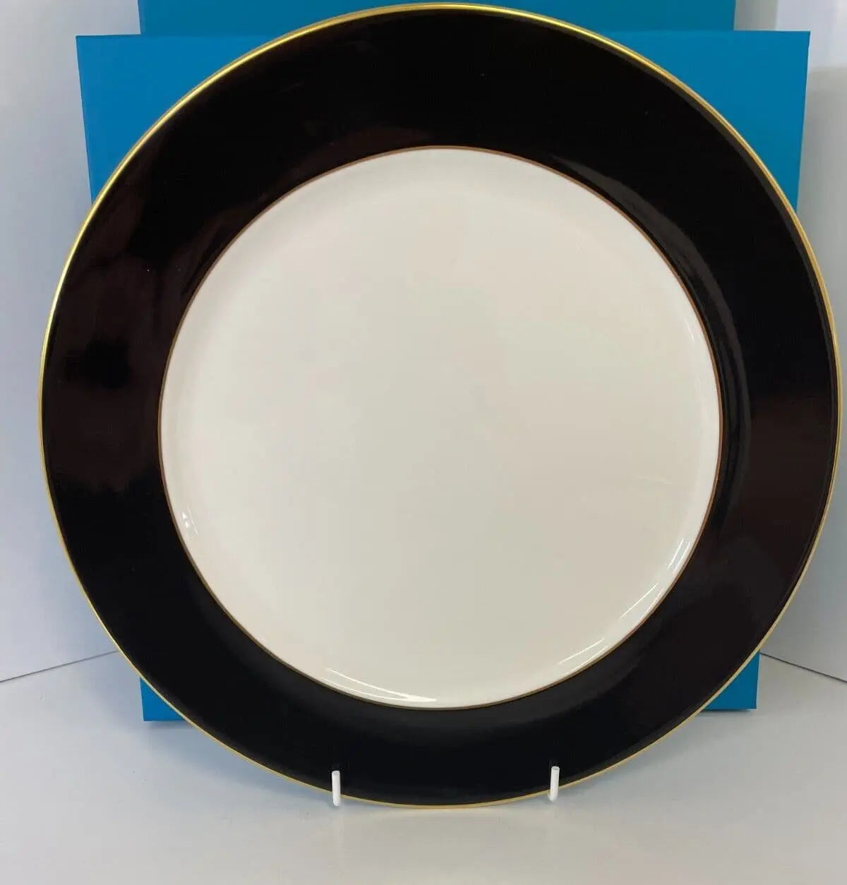 royal crown derby black band 12 service plate set of 4 - Charterwells