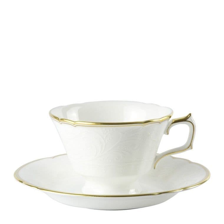 Royal Crown Derby Darley Abbey Pure Tea Cup & Saucer