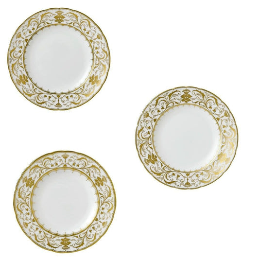 royal crown derby darley abbey white 18pc plate set - Charterwells