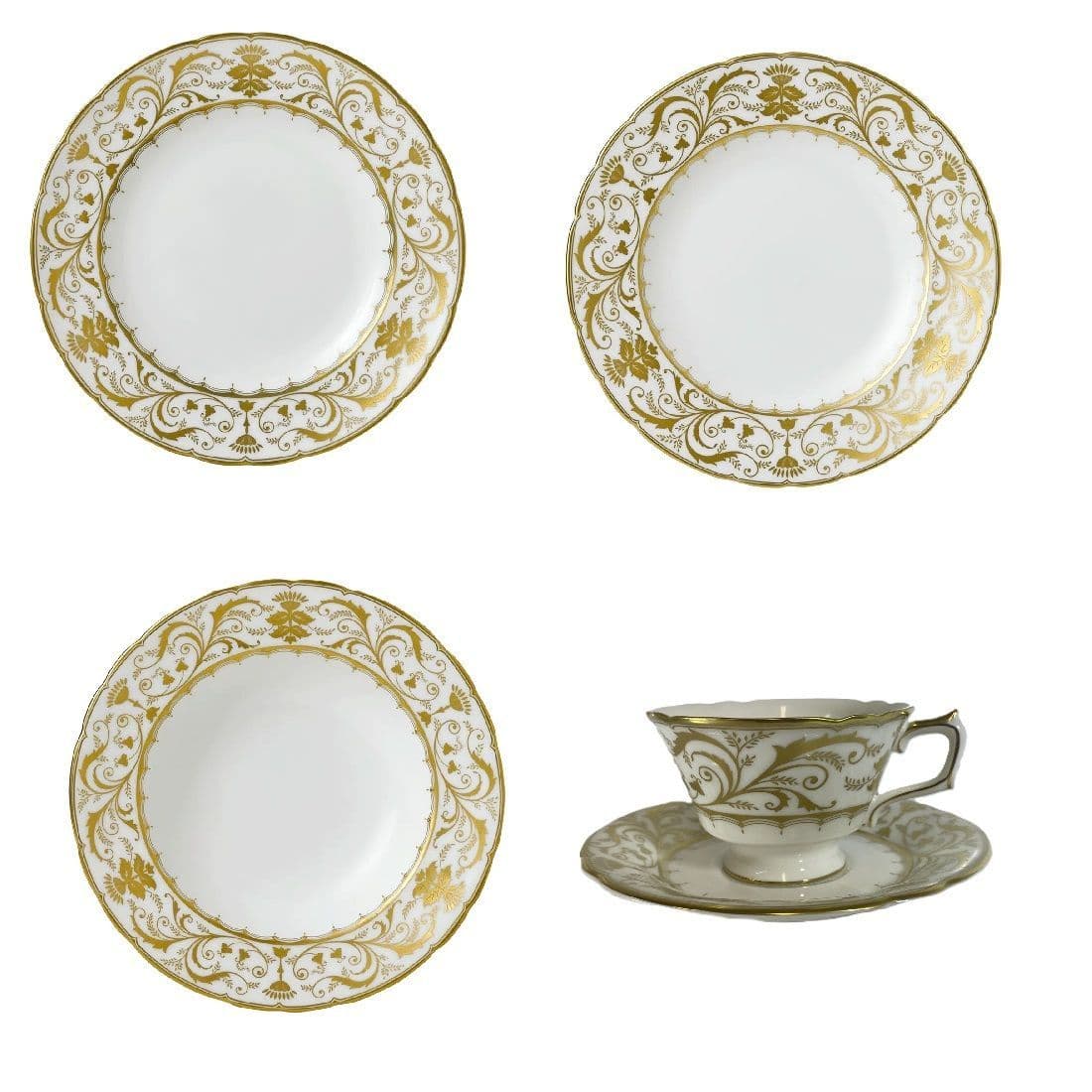 Royal Crown Derby Darley Abbey White 30pc Dinner Set (2)