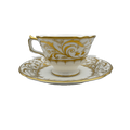 royal crown derby darley abbey white tea cup saucer - Charterwells