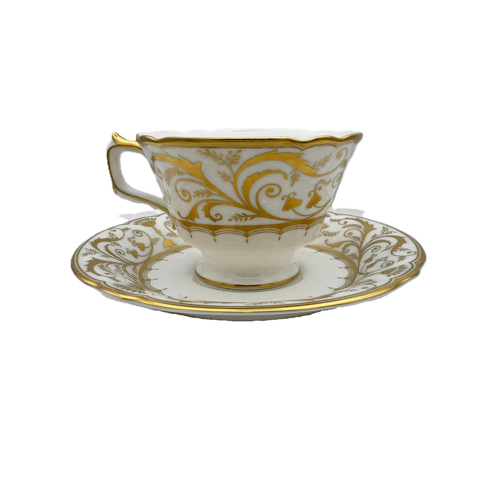 royal crown derby darley abbey white tea cup saucer - Charterwells