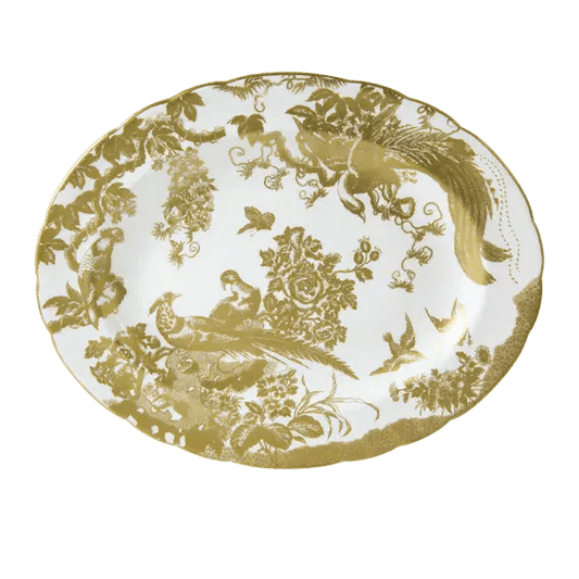 Royal Crown Derby Gold Aves 16" Serving Platter