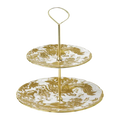royal crown derby gold aves 2 tier cake stand - Charterwells